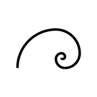 A black and white spiral