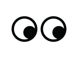 A pair of cartoon googley eyes