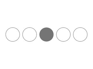 A gray circle